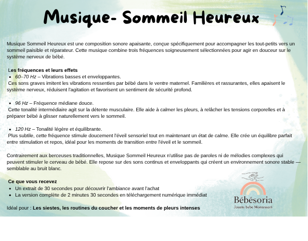 Musique Sommeil Heureux - Sons Apaisants pour Bébé